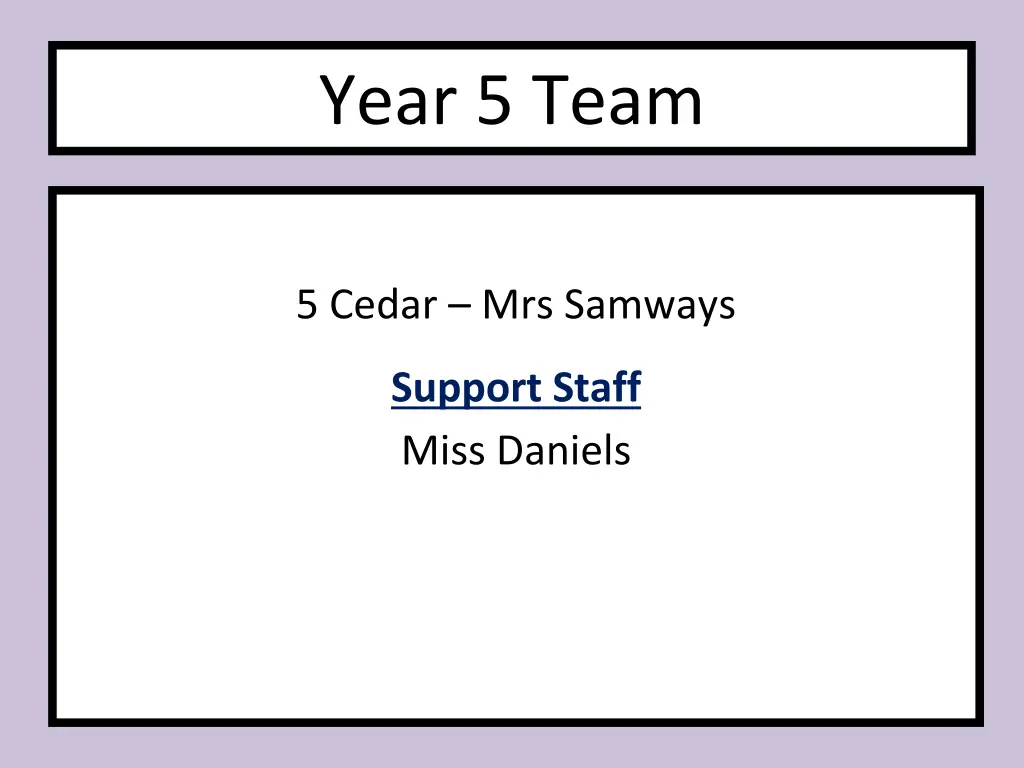 year 5 team