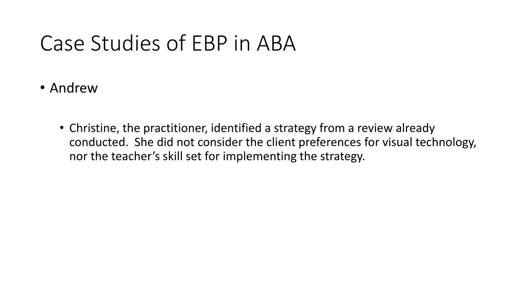 case studies of ebp in aba 1