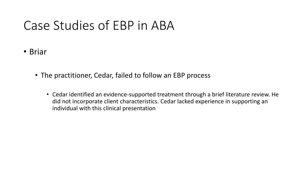 case studies of ebp in aba