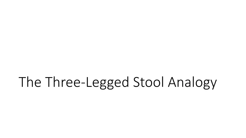 the three legged stool analogy