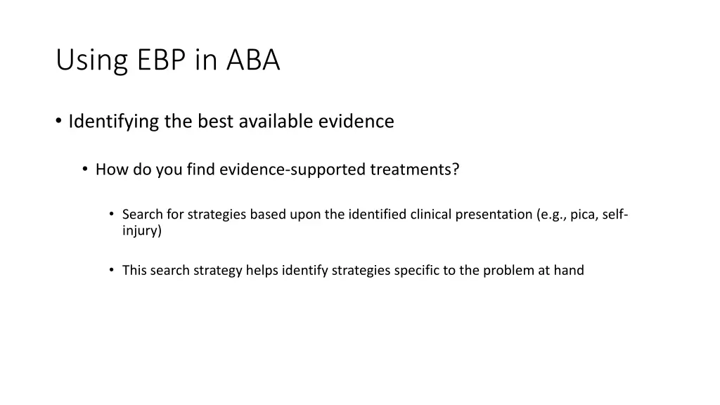 using ebp in aba 1