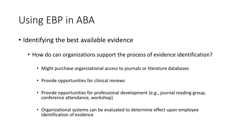 using ebp in aba 3