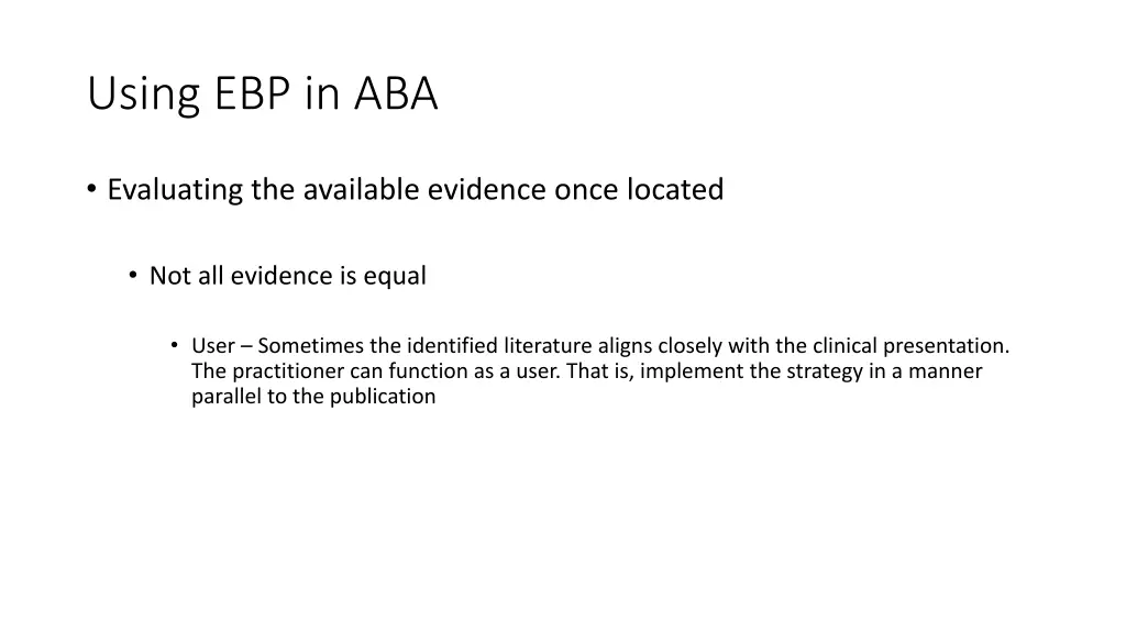 using ebp in aba 6