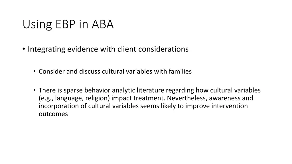 using ebp in aba 7