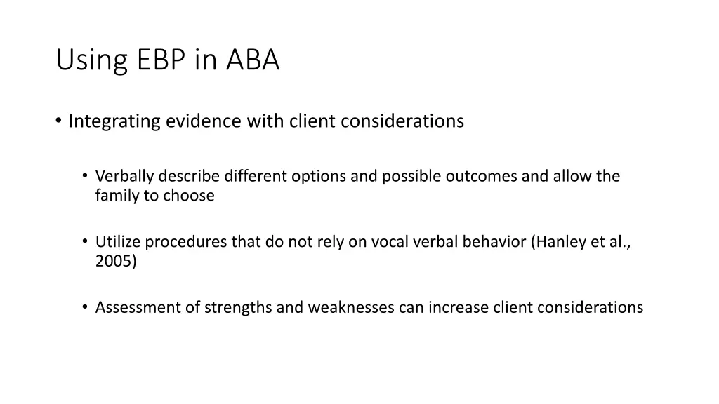 using ebp in aba 8