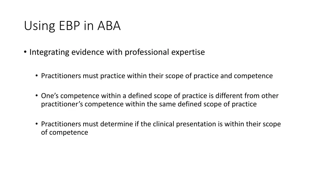 using ebp in aba 9