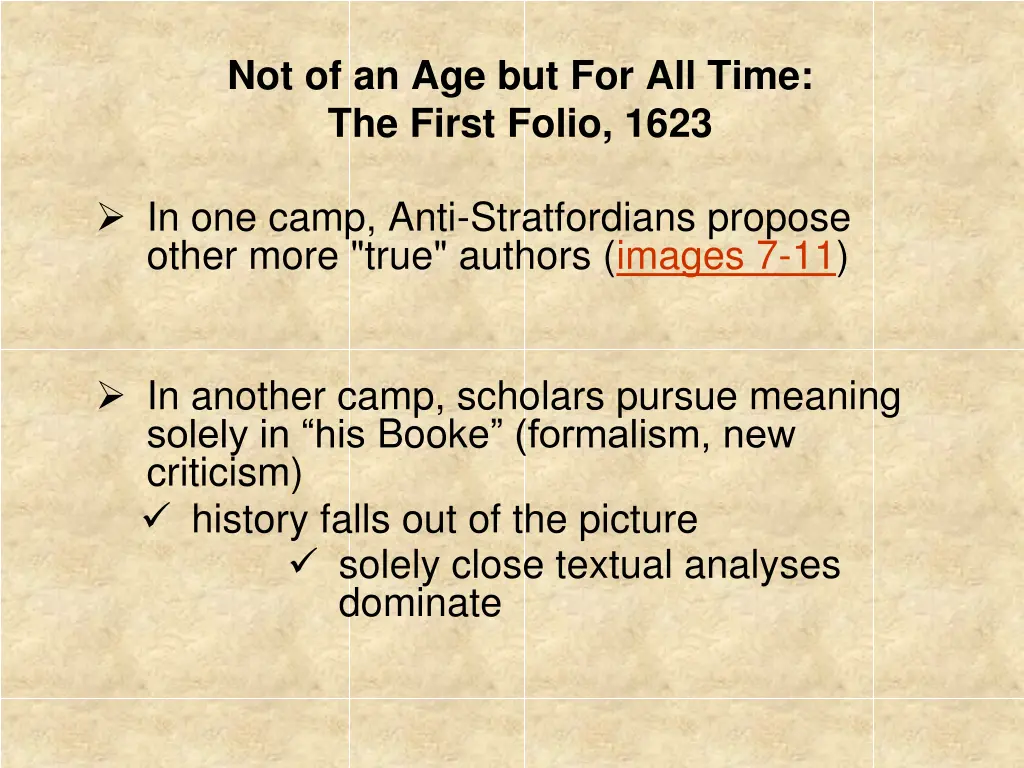 not of an age but for all time the first folio 2