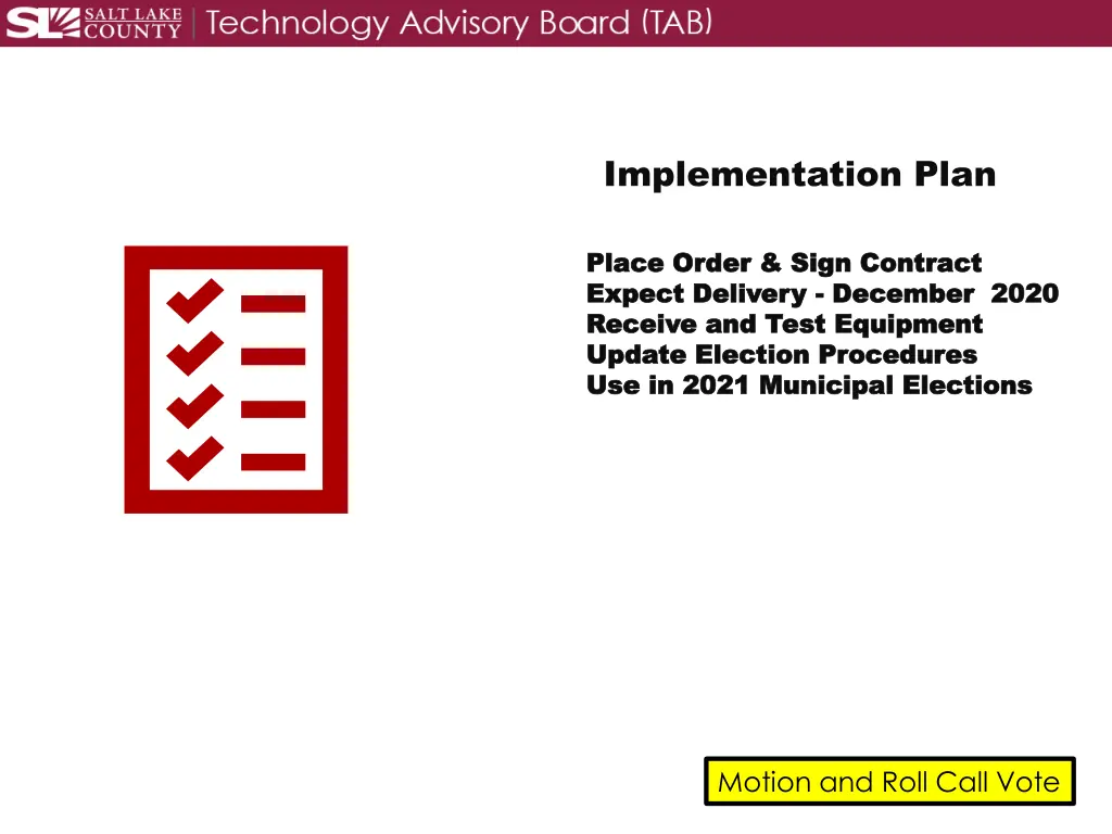 implementation plan