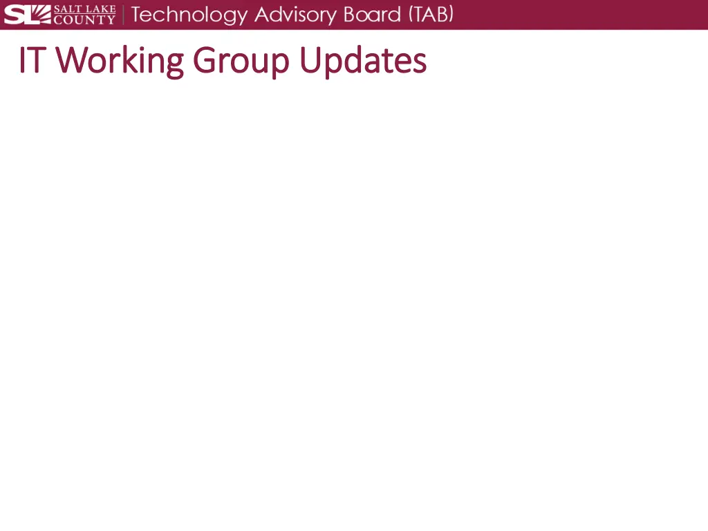 it working group updates it working group updates