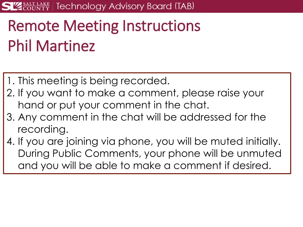 remote meeting instructions remote meeting