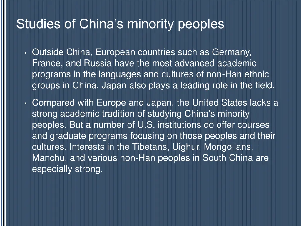 studies of china s minority peoples