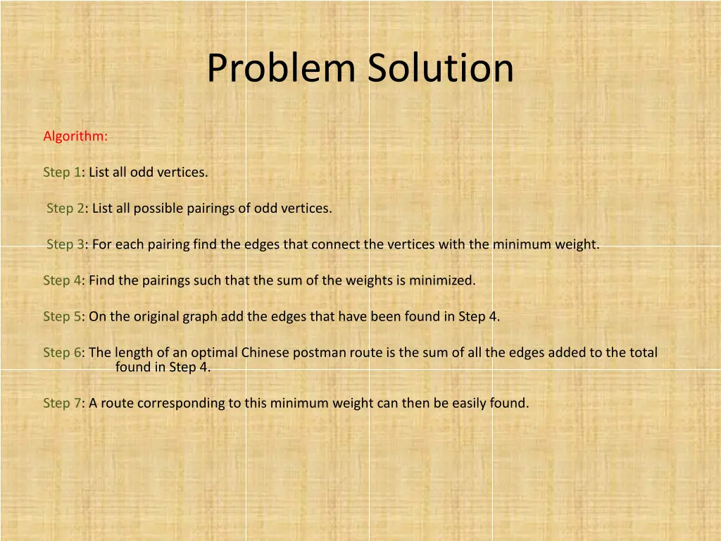 problem solution