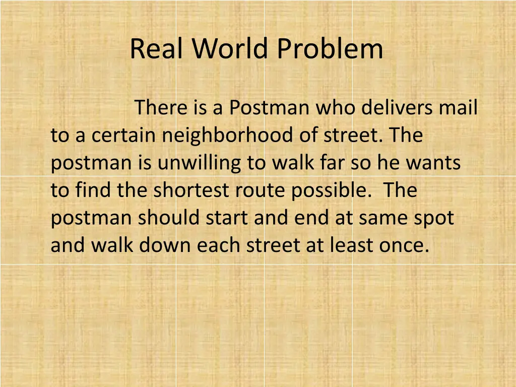 real world problem