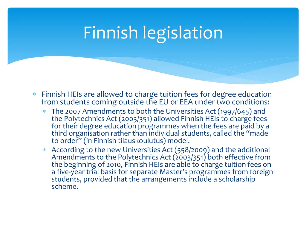 finnish legislation