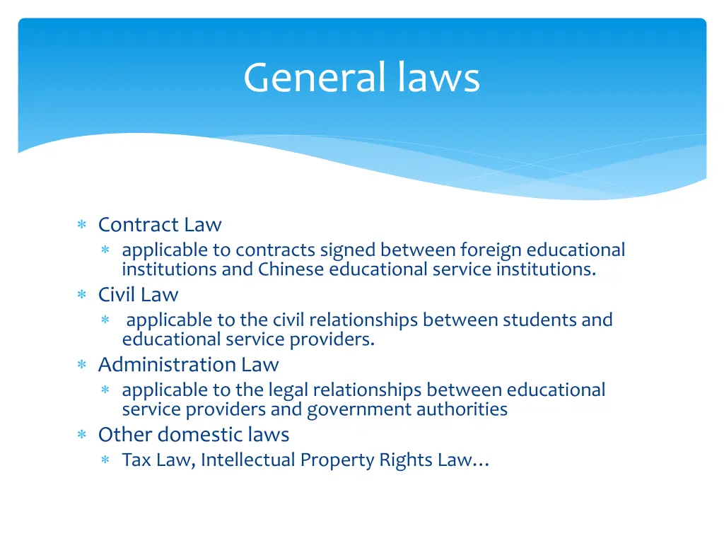 general laws