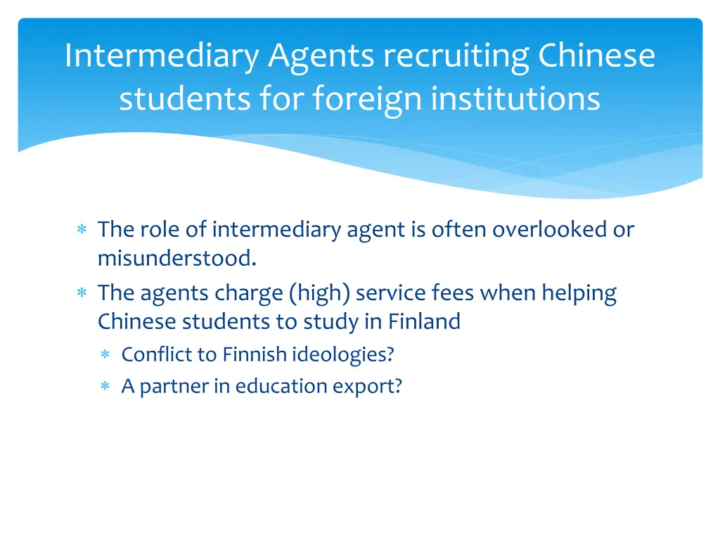 intermediary agents recruiting chinese students