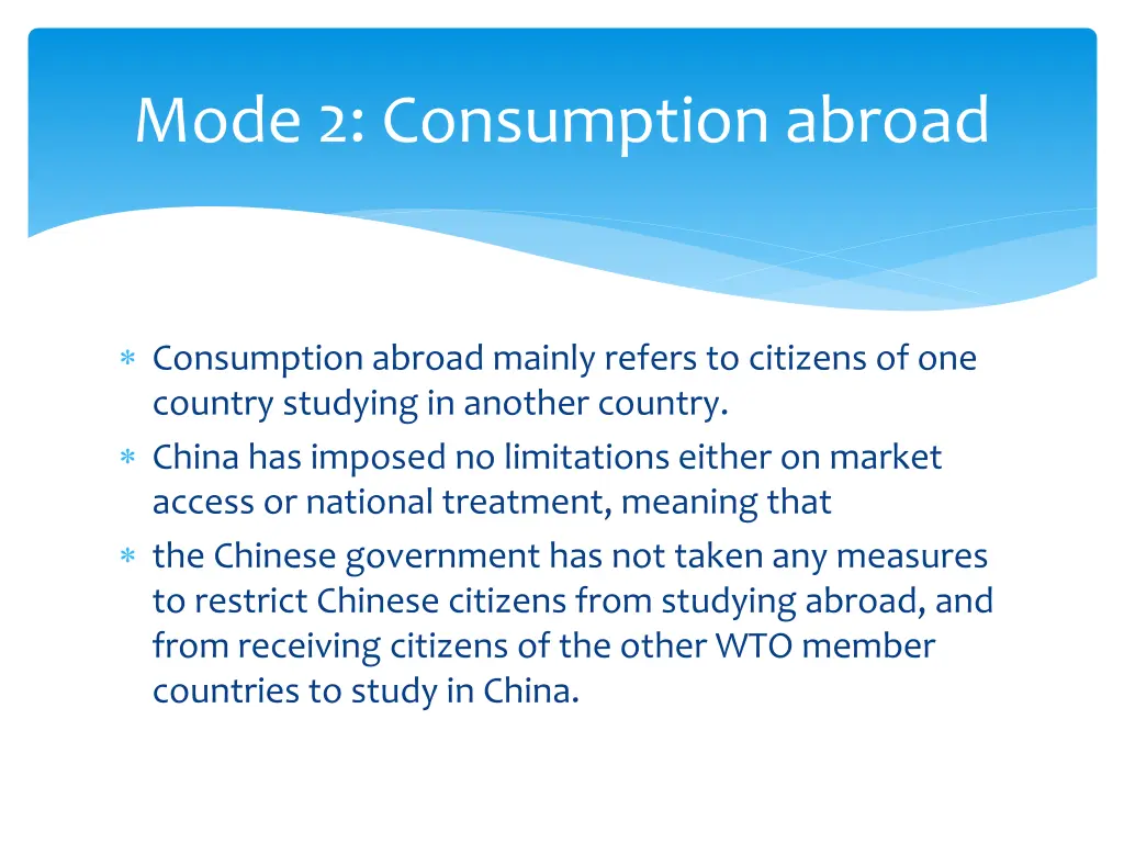 mode 2 consumption abroad