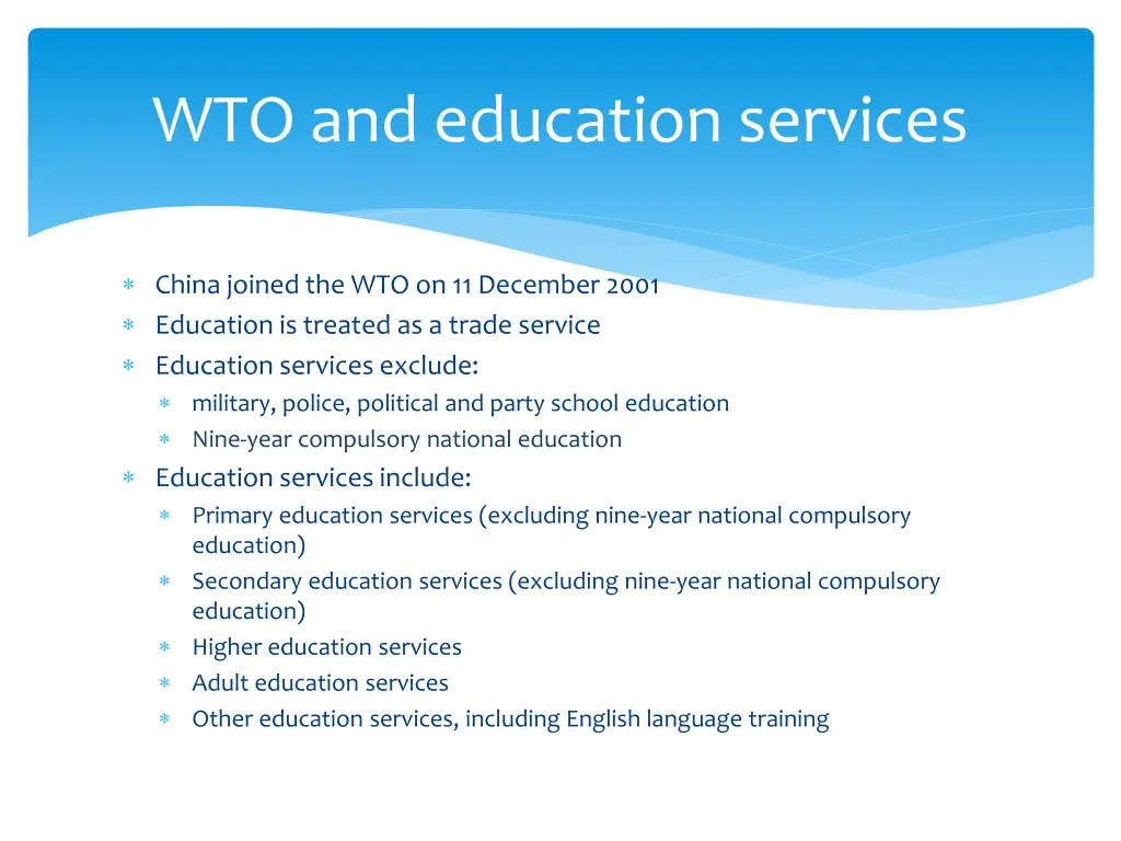 wto and education services