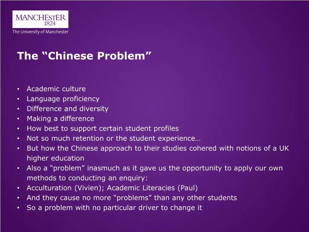 the chinese problem