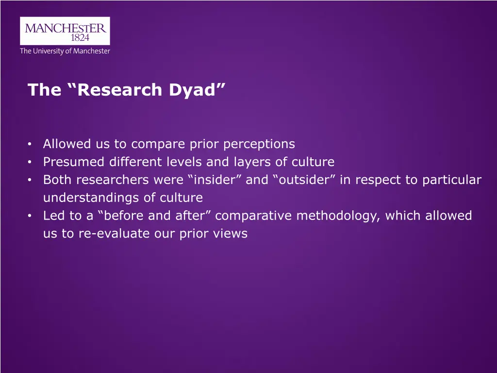 the research dyad