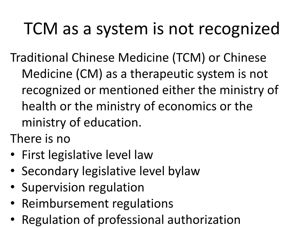 tcm as a system is not recognized