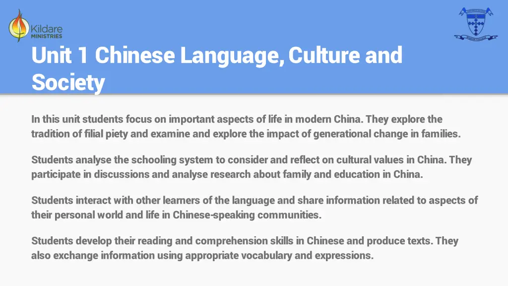 unit 1 chinese language culture and society