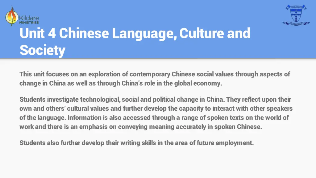 unit 4 chinese language culture and society