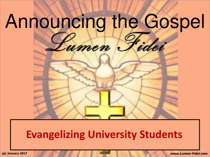 announcing the gospel