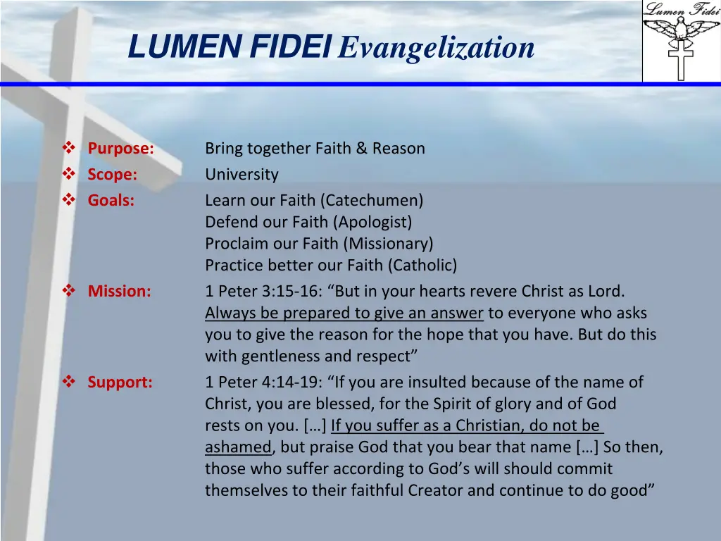 lumen fidei evangelization