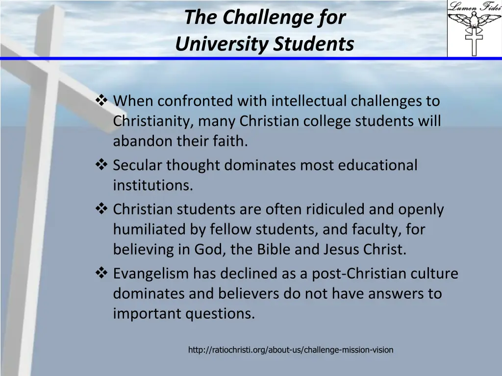 the challenge for university students