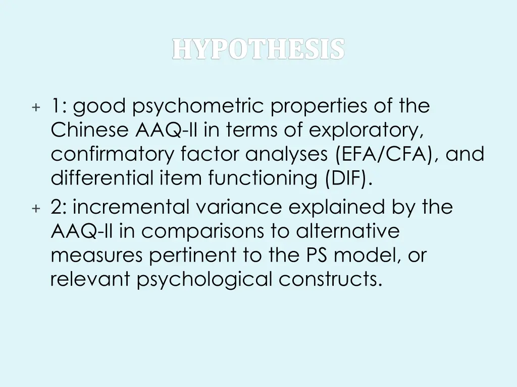 1 good psychometric properties of the chinese