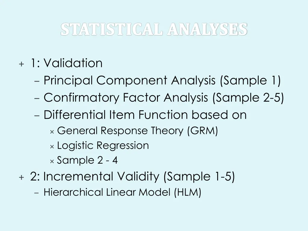 1 validation principal component analysis sample