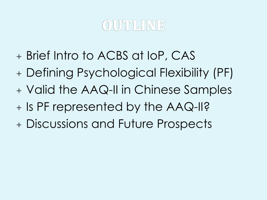 brief intro to acbs at iop cas defining