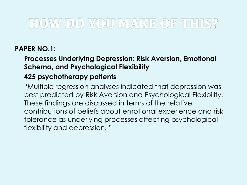 paper no 1 processes underlying depression risk