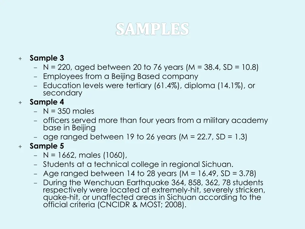 sample 3 n 220 aged between 20 to 76 years