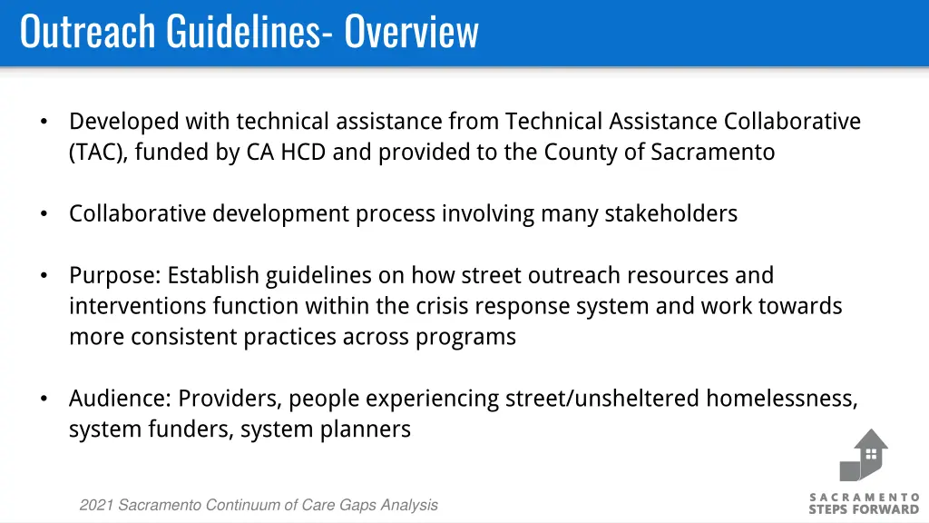 outreach guidelines overview