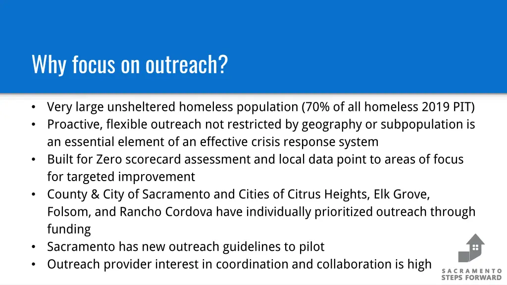 why focus on outreach