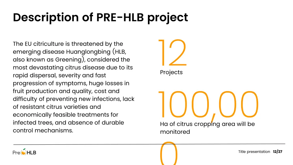 description of pre hlb project