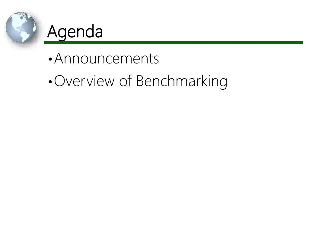 agenda agenda announcements overview