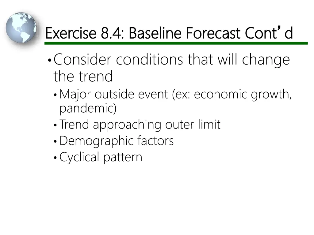 exercise 8 4 baseline forecast exercise 1