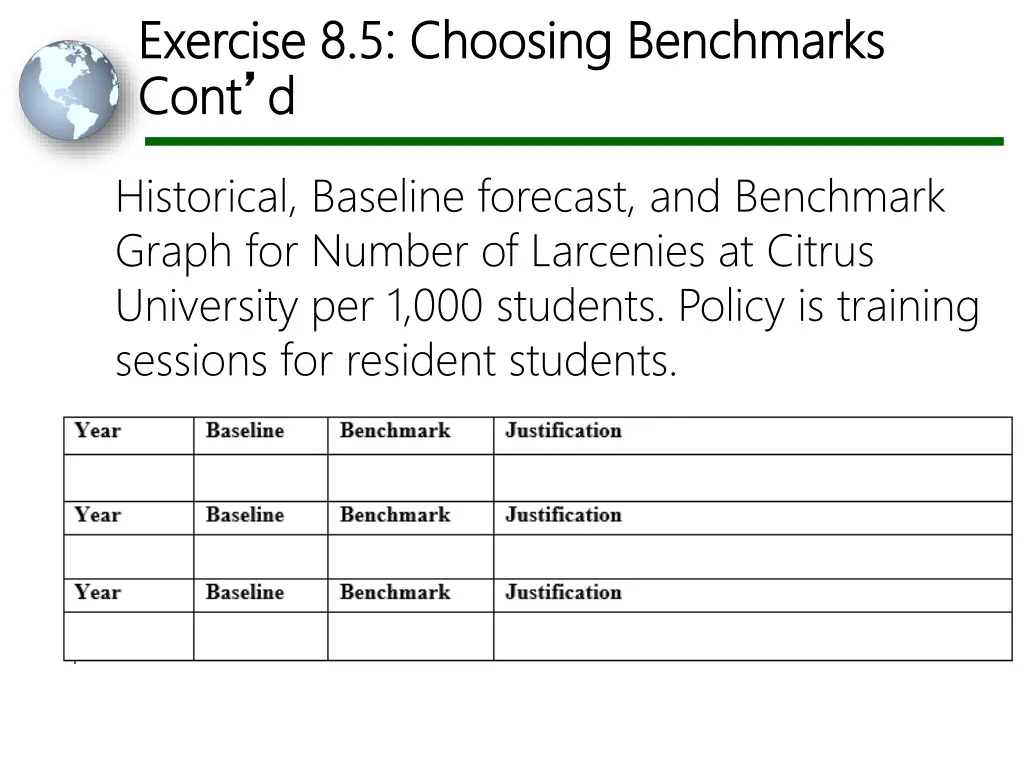 exercise 8 5 choosing benchmarks exercise 1