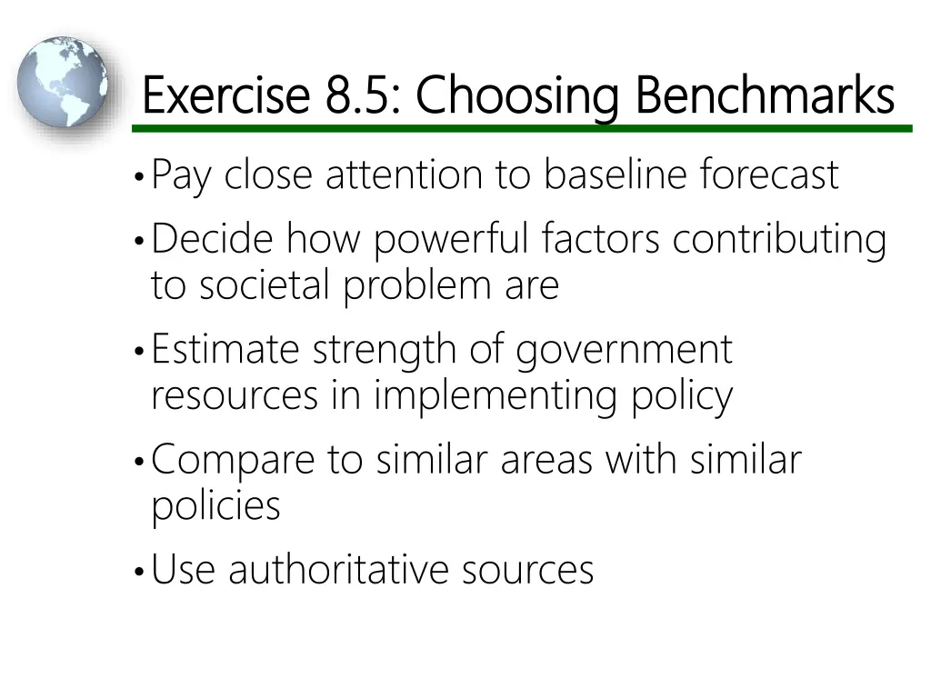 exercise 8 5 choosing benchmarks exercise