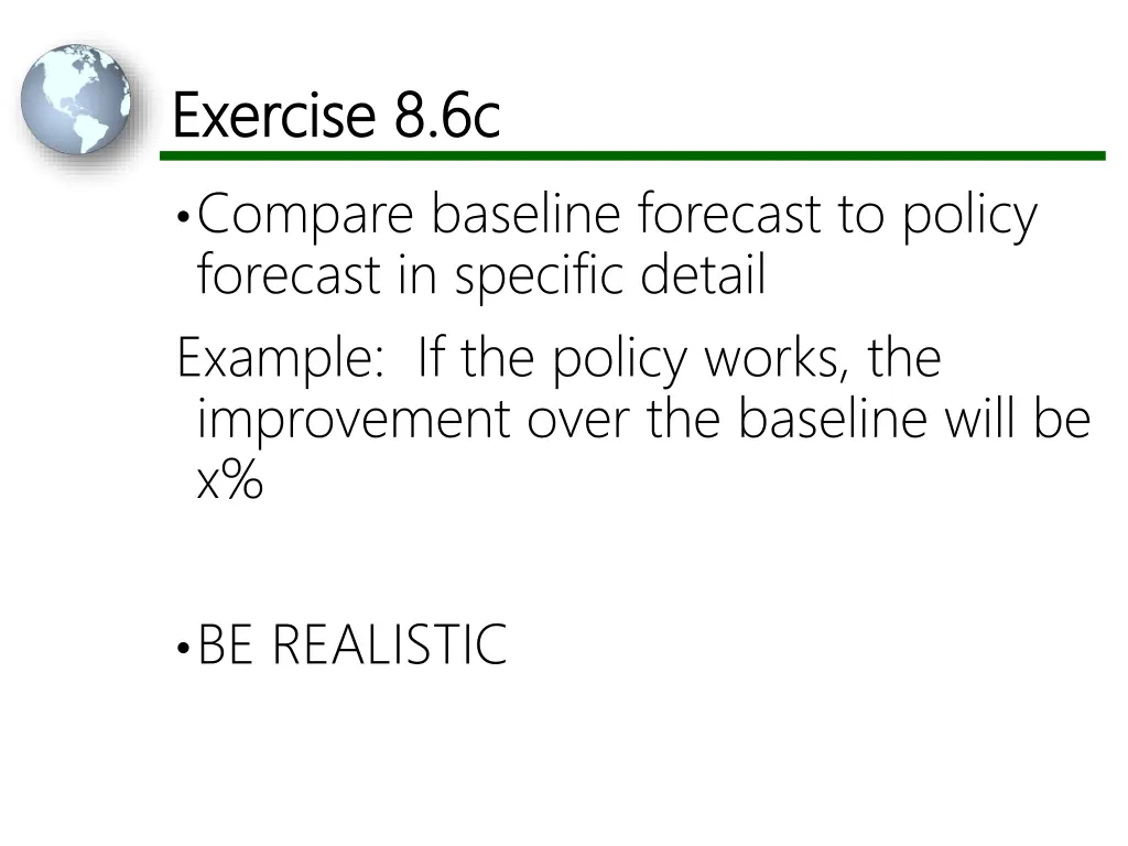 exercise 8 6c exercise 8 6c compare baseline