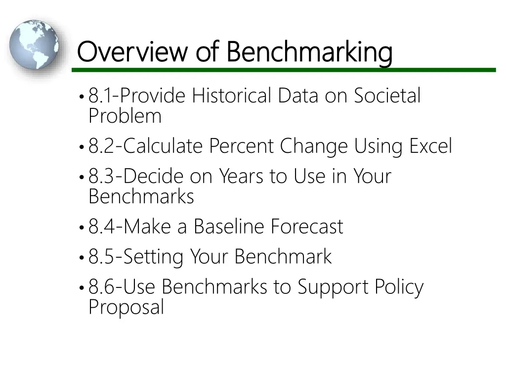 overview of benchmarking overview of benchmarking