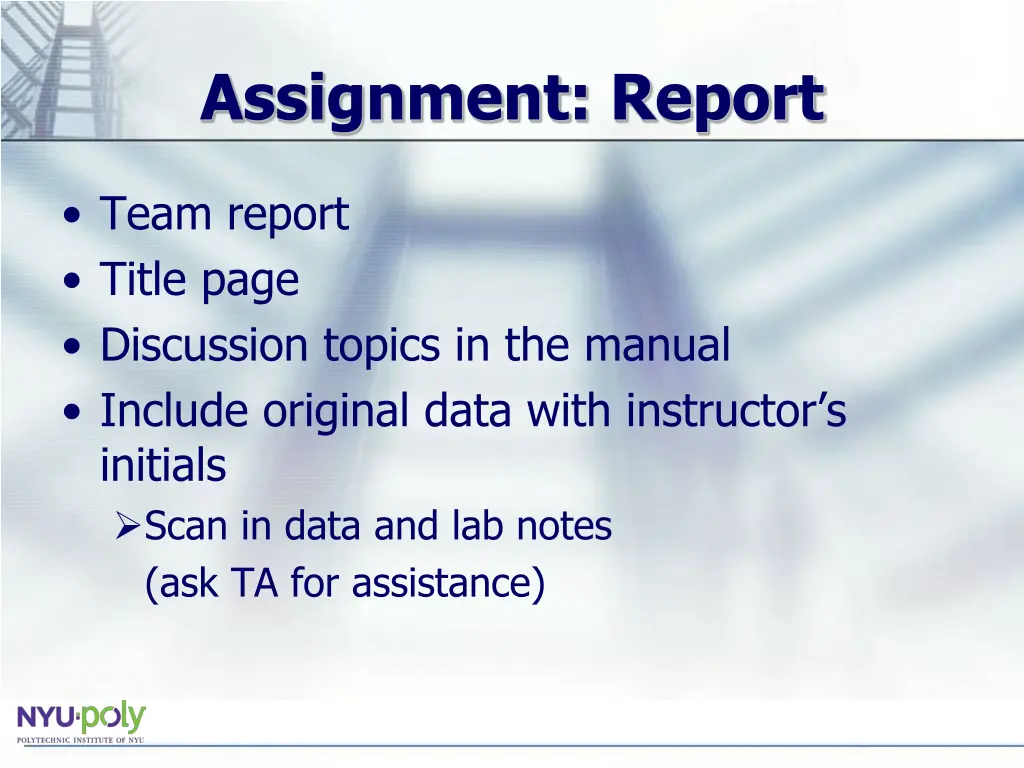 assignment report