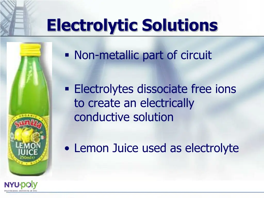 electrolytic solutions