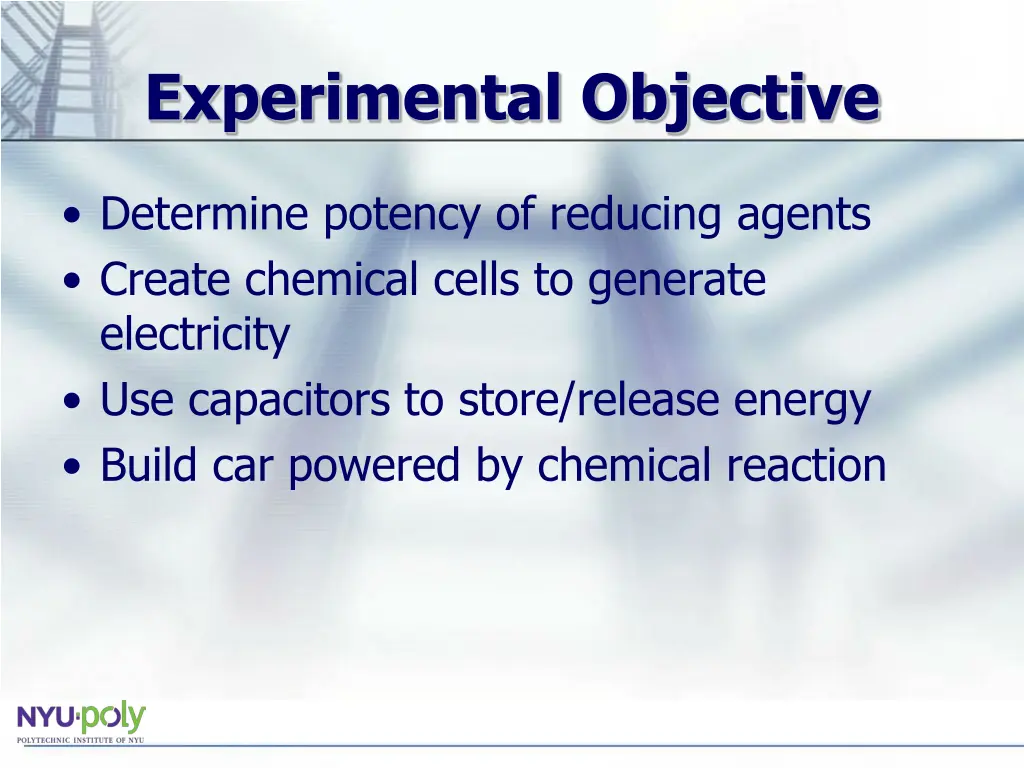 experimental objective