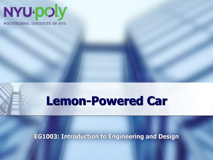 lemon powered car