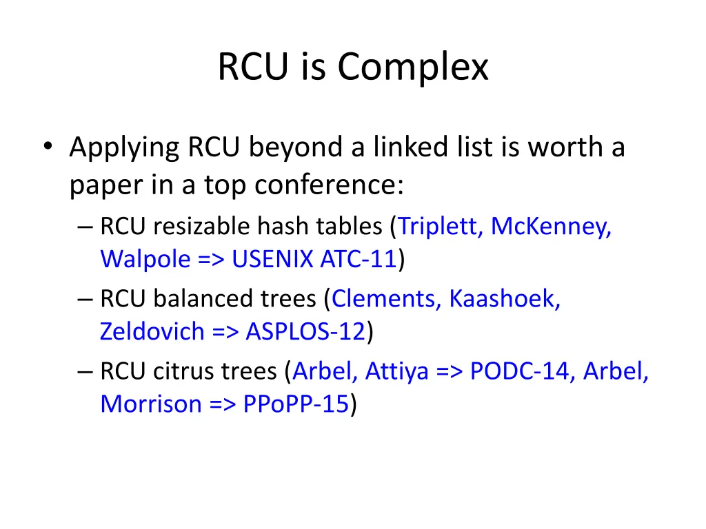 rcu is complex