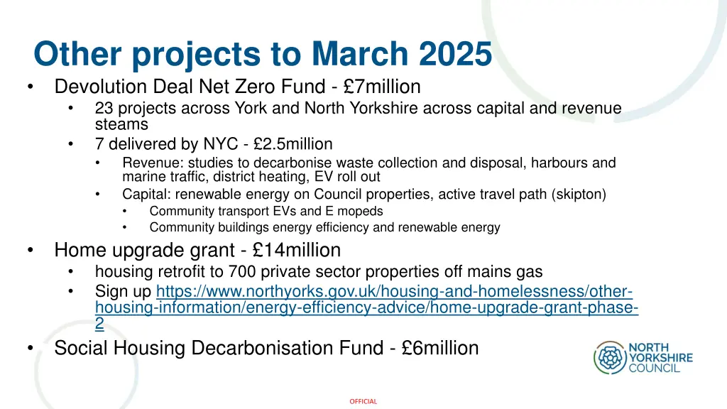 other projects to march 2025 devolution deal